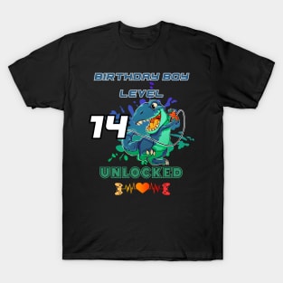 Birthday Boy Level 14 Unlocked T-Shirt